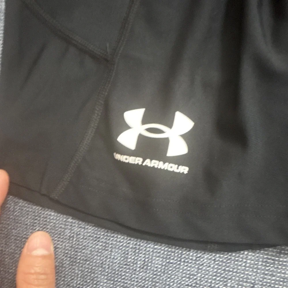 Under Armour HeatGear Compression Men's Boxer Brief Underwear XL Black Gray Logo